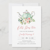 アリア ティーパーティー 誕生日 招待状 (正面)