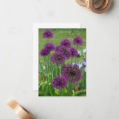 アリウムの束 –  ノートカード (正面/裏面インサイチュ)