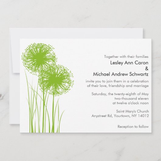 アリウムインザグラス結婚式招待状 招待状 (正面)
