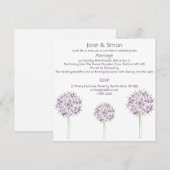 アリウム フローラル デザイン ウェディング 招待状 (正面/裏面)