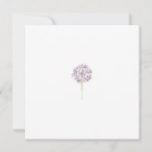 アリウム フローラル デザイン ウェディング 招待状 (裏面)