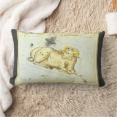 アリエスのラム、ヴィンテージ星座、ウラニアの鏡 ランバークッション (ブランケット)