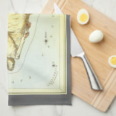 アリエスの羊、ヴィンテージ星座、ウラニアの鏡 キッチンタオル (四つ折り)