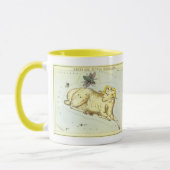 アリエスの羊、ヴィンテージ星座、ウラニアの鏡 マグカップ (左)