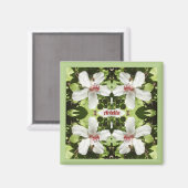 アリエラ～イースター～白いハイビスカスの花～ マグネット (正面/裏面)