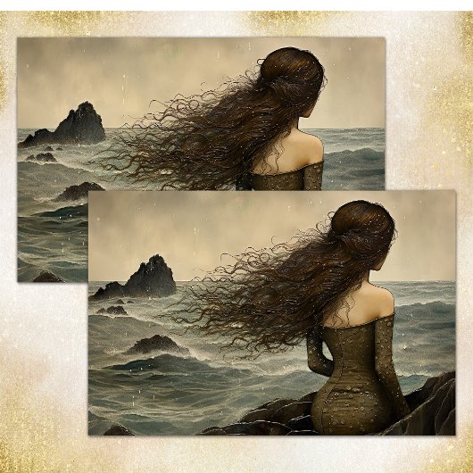 アリエルは海の切り離しティッシュペーパーを見る 薄葉紙