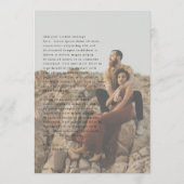 アリエルエレガントな写真現代の結婚式 メニュー (裏面)