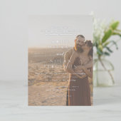 アリエルエレガントな写真現代の結婚式 箔招待状 (立ち正面)