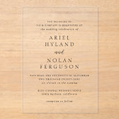 アリエルエレガントな現代結婚式 アクリル招待状 (正面)