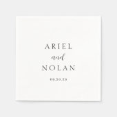 アリエルエレガントな現代結婚式 スタンダードカクテルナプキン (正面)