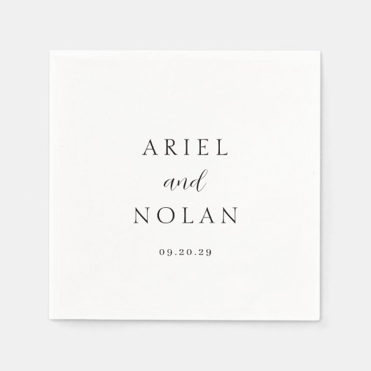 アリエルエレガントな現代結婚式 スタンダードカクテルナプキン (正面)