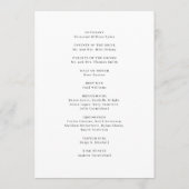 アリエルエレガントな現代結婚式 プログラム (裏面)