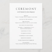 アリエルエレガントな現代結婚式 プログラム (正面)