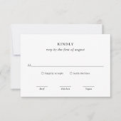 アリエルエレガントな現代結婚式 出欠カード (正面)