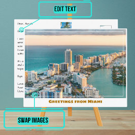 アリエルビューオブサウスビーチマイアミフロリダ ポストカード