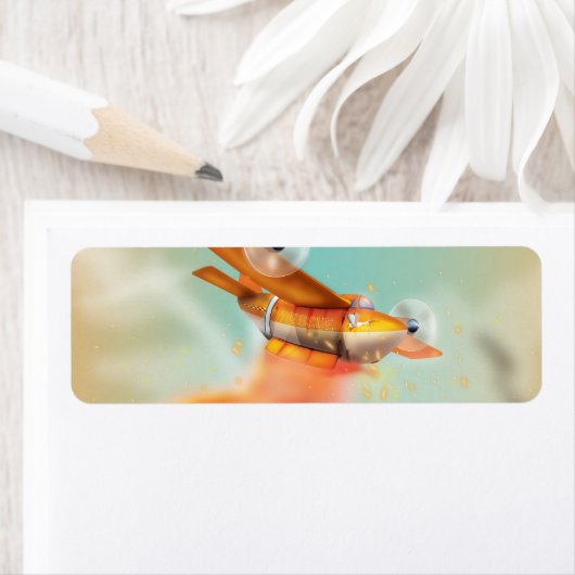 アリエルファイアーファイティングファイヤー飛行機 ラベル (インサイチュ)