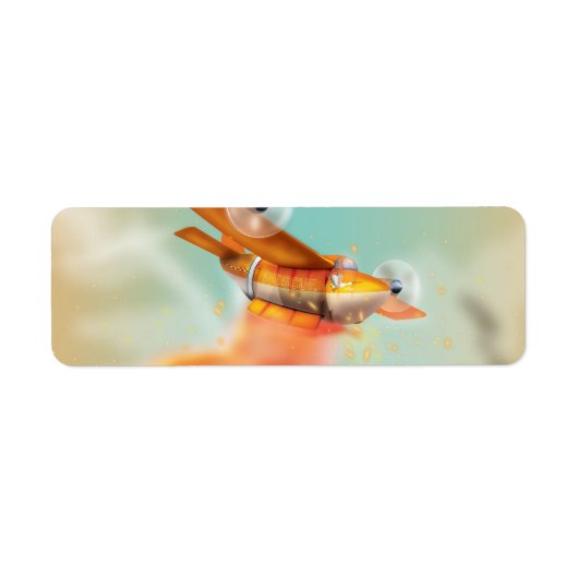 アリエルファイアーファイティングファイヤー飛行機 ラベル (正面)