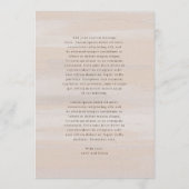 アリエルベージュ抽象水彩現代ウェディング メニュー (裏面)
