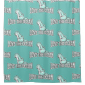 アリエルマーメイドパーティーブルーバス シャワーカーテン (正面)