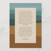 アリエル抽象沿岸近代結婚式 メニュー (裏面)