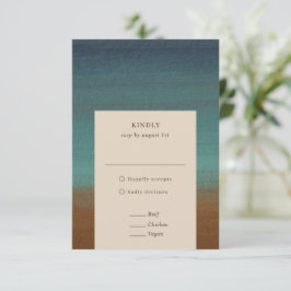 アリエル抽象海岸3現代結婚式 出欠カード