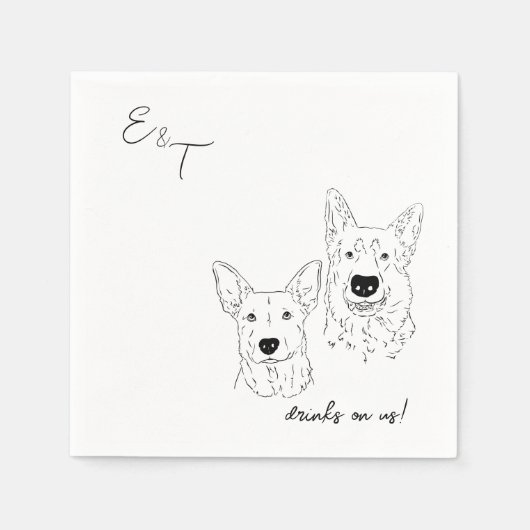 アリエル結婚のカクテルナプキンス スタンダードカクテルナプキン (正面)