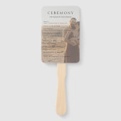 アリエル・エレガントな写真現代ウェディングプログラム ハンドファン (正面)