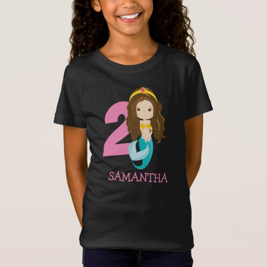 アリエル – 私たちの小さな人魚の誕生日Tシャツ Tシャツ (正面)