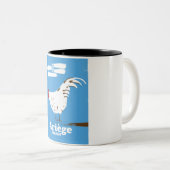 アリエージフランス旅行ポスター。 ツートーンマグカップ (正面右)