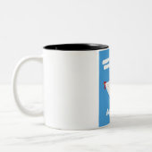 アリエージフランス旅行ポスター。 ツートーンマグカップ (左)