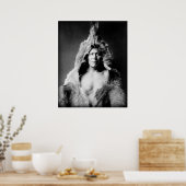 アリカラインディアン、クマの腹、ベアスキンを着て ポスター (キッチン)