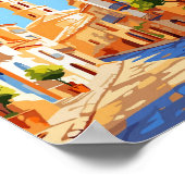 アリカンテスペインアートヴィンテージトラベルイラストレーション ポスター (角)