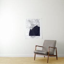 アリカンテスペインシティの地図 タペストリー