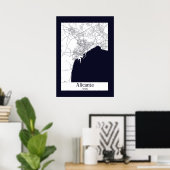 アリカンテスペインシティの地図 ポスター (ホームオフィス)