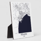 アリカンテスペインシティマップテーブルトッププラーク フォトプラーク (側面)