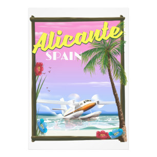 アリカンテスペインヴィンテージスタイル旅行ポスター フォトプリント