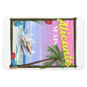 アリカンテスペインヴィンテージスタイル旅行ポスター マグネット (横)