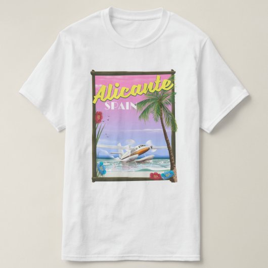 アリカンテスペインヴィンテージスタイル旅行ポスター Tシャツ (デザイン正面)