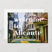 アリカンテスペイン葉書、カレ・デ・ラス・セタス ポストカード (正面/裏面)