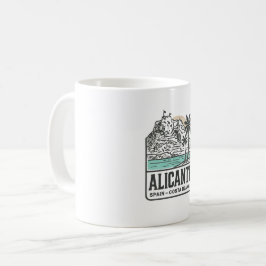 アリカンテ スケッチ サンタバーバラ城 コスタブランカ コーヒーマグカップ