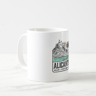 アリカンテ スケッチ サンタバーバラ城 コスタブランカ コーヒーマグカップ