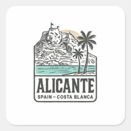 アリカンテ スケッチ サンタバーバラ城 コスタブランカ スクエアシール
