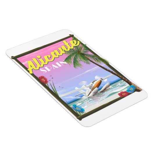 アリカンテ スペイン ビンテージ スタイル 旅行 ポスター マグネット (右側)