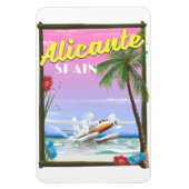 アリカンテ スペイン ビンテージ スタイル 旅行 ポスター マグネット (縦)