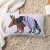 アリクイのシルエット ランバークッション (ブランケット)