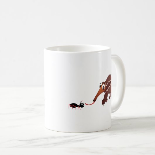 アリクイは彼の昼食に会います コーヒーマグカップ (正面右)