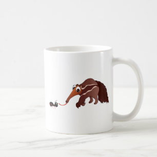 アリクイは彼の昼食に会います コーヒーマグカップ