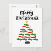 アリゲーおもしろいタークリスマスツリー漫画 ポストカード (正面/裏面)