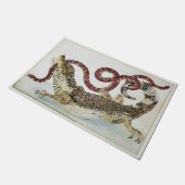 アリゲータとヘビ、文字形式の追加 ドアマット (アングル)