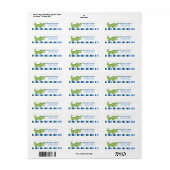 アリゲータカスタム住所 シール – 緑/青 (フルシート)